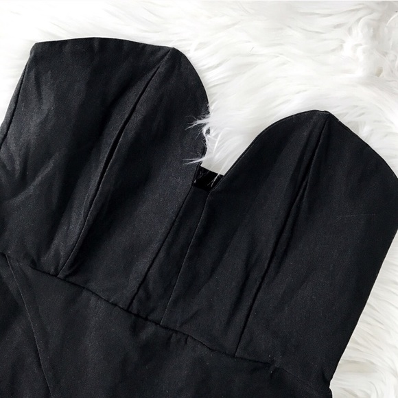 NWOT Nasty Gal Black Bustier Peplum Sleeveless Top - Picture 4 of 8